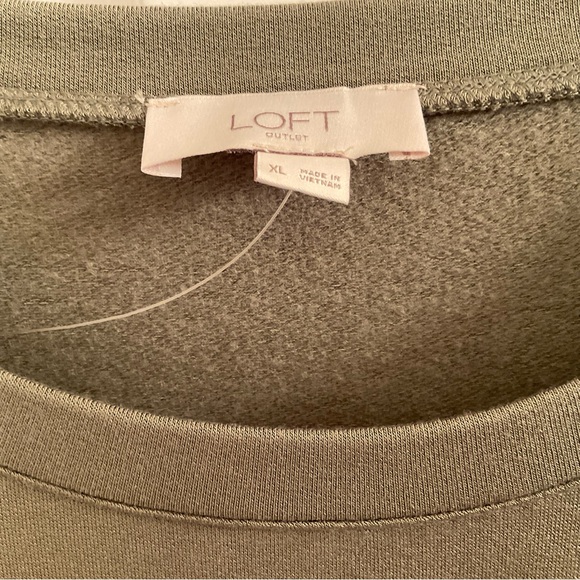 LOFT Outlet Drawstring Pocket Dress - Size XL - Olive Green - Picture 8 of 12